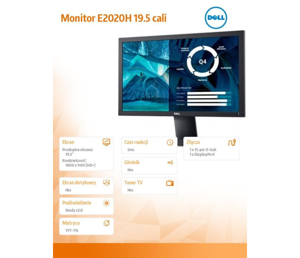 Dell E2020H - 546988 - zdjęcie 2